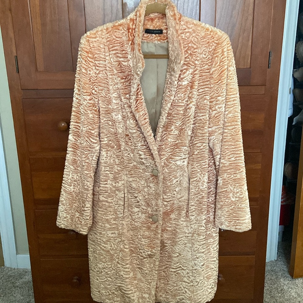 Valerie Stevens Textured Orange Coat